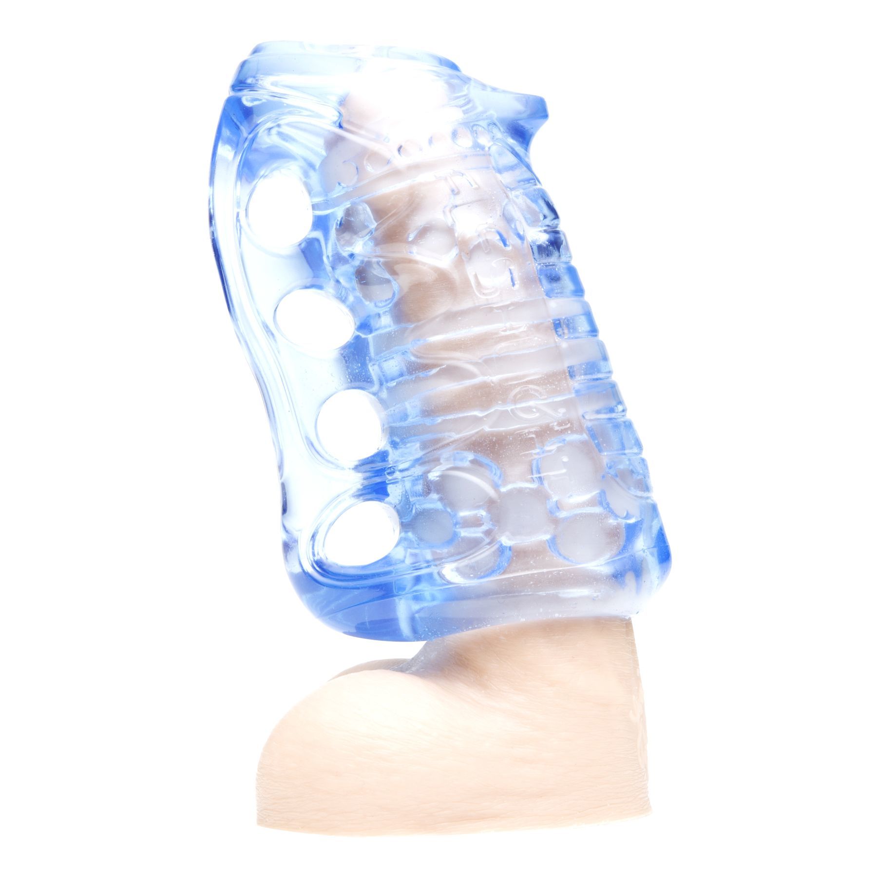 Мастурбатор Fleshlight Fleshskins Grip Blue Ice, надійна фіксація на руці, відмінно для пар та мінет